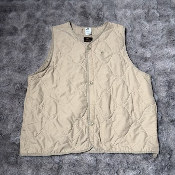 Nike Other - Nike Thermafit Military Insulated Men Vest Khaki Brown Large DX0890-010